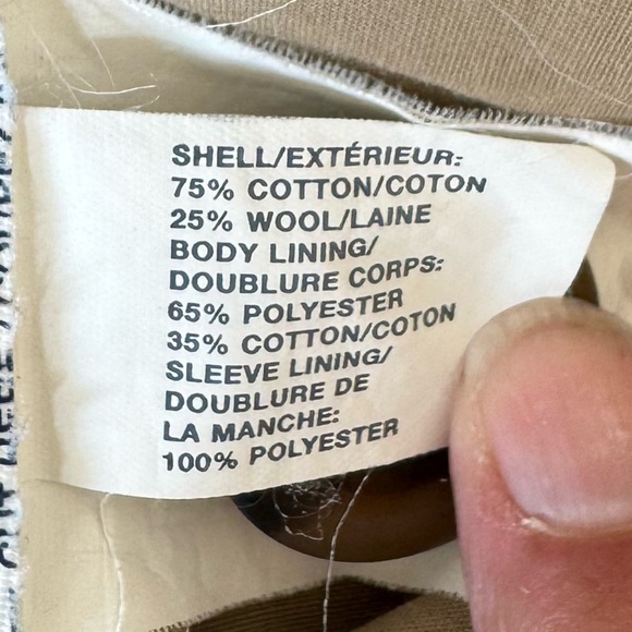 Vintage GAP WoolBlend blazer Brown herringbone preppy Small- Teacher Outfit - Picture 9 of 12